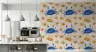 Playful Watercolor Crab and Starfish Wallpaper 6