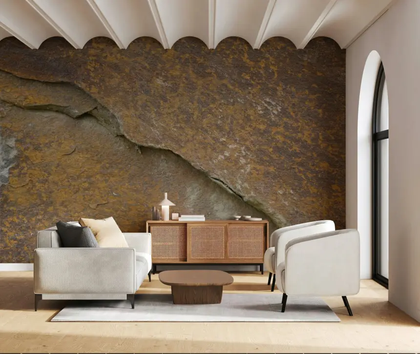 Cracked Stone Wall Mural -2566606