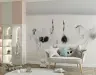 Minimalist Crane Flock Wall Mural 7