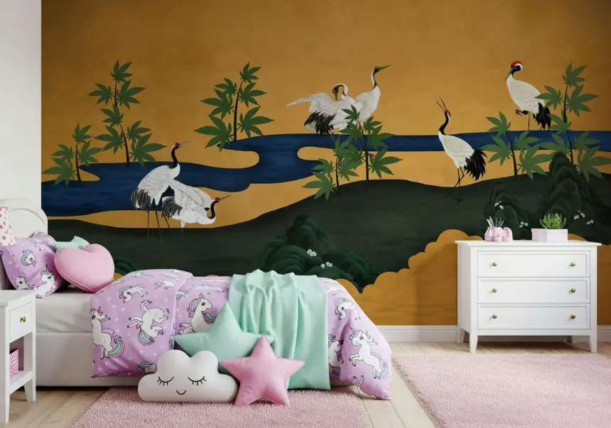 Crane Haven Wall Mural