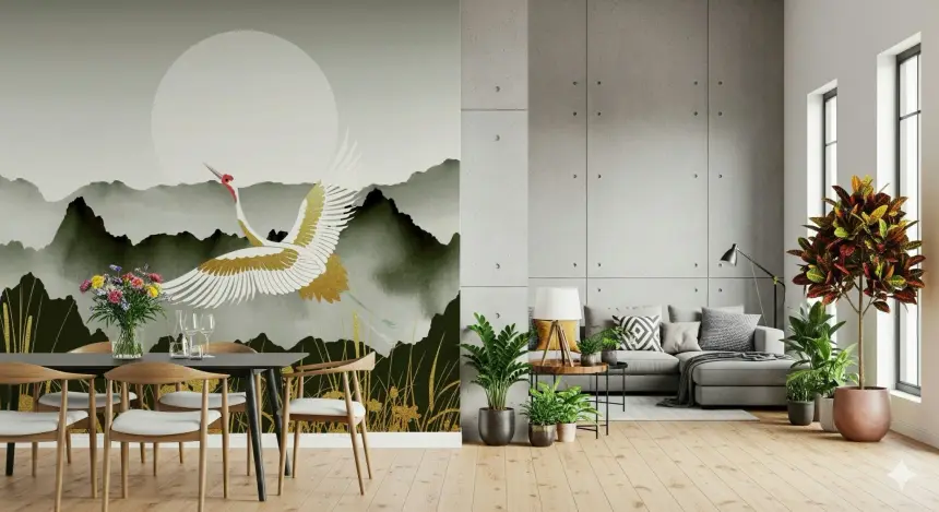 Crane's Golden Dawn Wall Mural