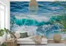 Turquoise Azure Breaking Wave Seascape Wallpaper 6