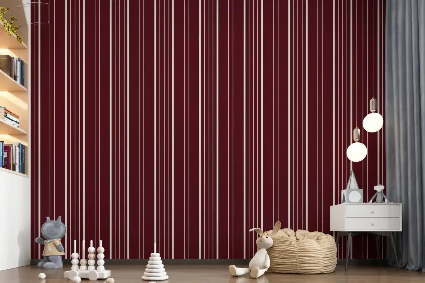 Crimson Stripes Wallpaper