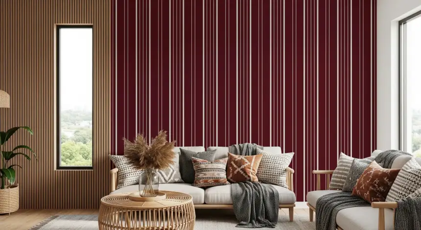Crimson Stripes Wallpaper