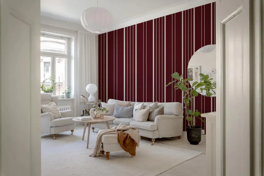 Crimson Stripes Wallpaper