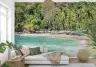 Lush Jungle Turquoise Ocean Palm Beach Wallpaper 7