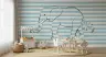 Whimsical Elephant Outline Striped Kids' Wall Mural 5