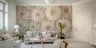 Elegant Cream Dahlia Bloom Wallpaper Mural 8
