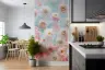 Watercolor Dahlia Floral Wall Mural 6