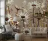 Elegant Cream Daisy Floral Wallpaper Mural 7