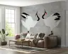 Graceful Dancing Cranes Kids Room Wallpaper 7