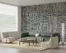 Monochrome Abstract Dash Pattern Wallpaper 7