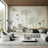 Ethereal White Wildflower Botanical Wall Mural 6