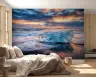 Dramatic Ocean Sunset with Ice Block Wall Mural 8