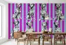 Chic Dalmatian Dogs Striped Wall Mural 7