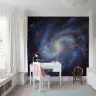 Radiant Blue Stardust Spiral Galaxy Wallpaper 8