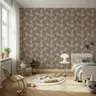 Whimsical Dove and Berry Pattern Wallpaper 8