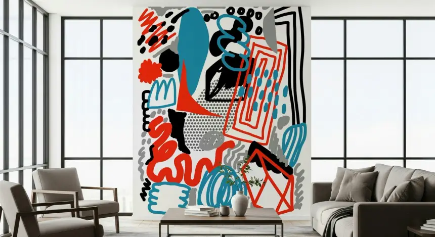 Drawing Flow Wall Mural