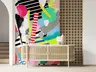 Bold Geometric Stripes Dots Collage Wall Mural 6