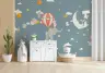 Whimsical Sky Adventure Kids Wall Mural 7