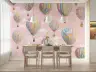 Dreamy Pastel Floral Hot Air Balloon Wall Mural 6