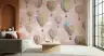 Dreamy Pastel Floral Hot Air Balloon Wall Mural 8