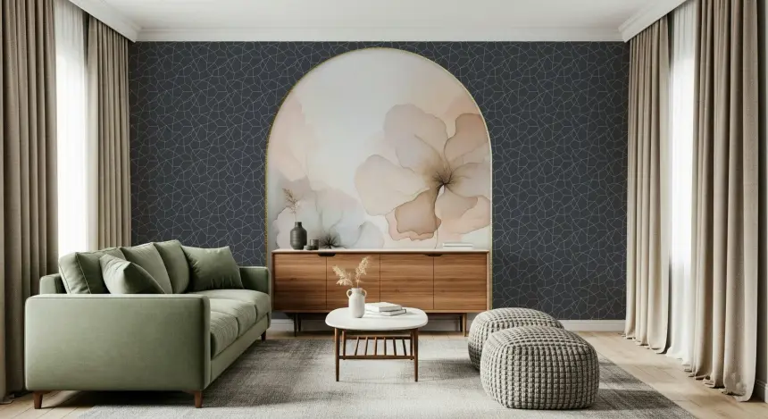 Dreamy Floral Archway Wall Mural