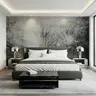 Serene Misty Forest Abstract Wall Mural 7