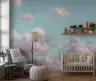 Soft Pink Clouds Sky Wall Mural 7