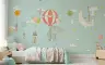 Whimsical Sky Adventure Children's Wall Mural 6