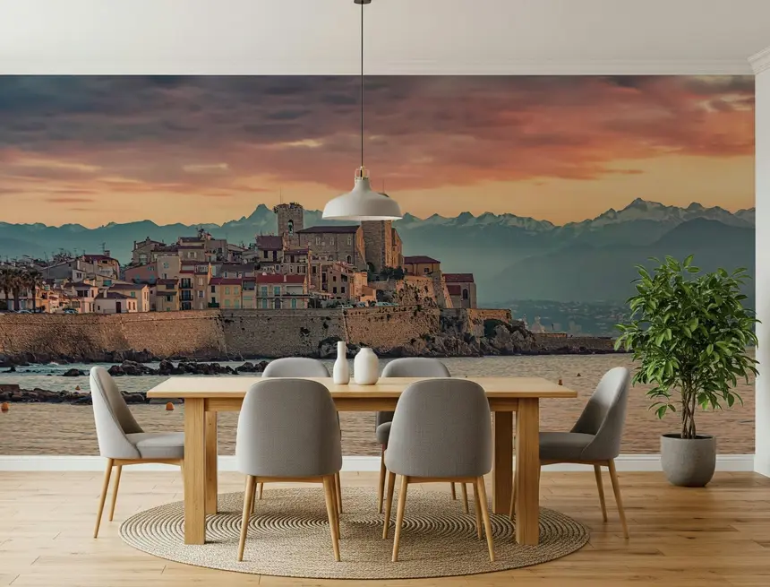 Dusk at Antibes Wall Mural