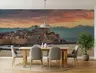 Mediterranean Coastal Town Sunset Wall Mural 6