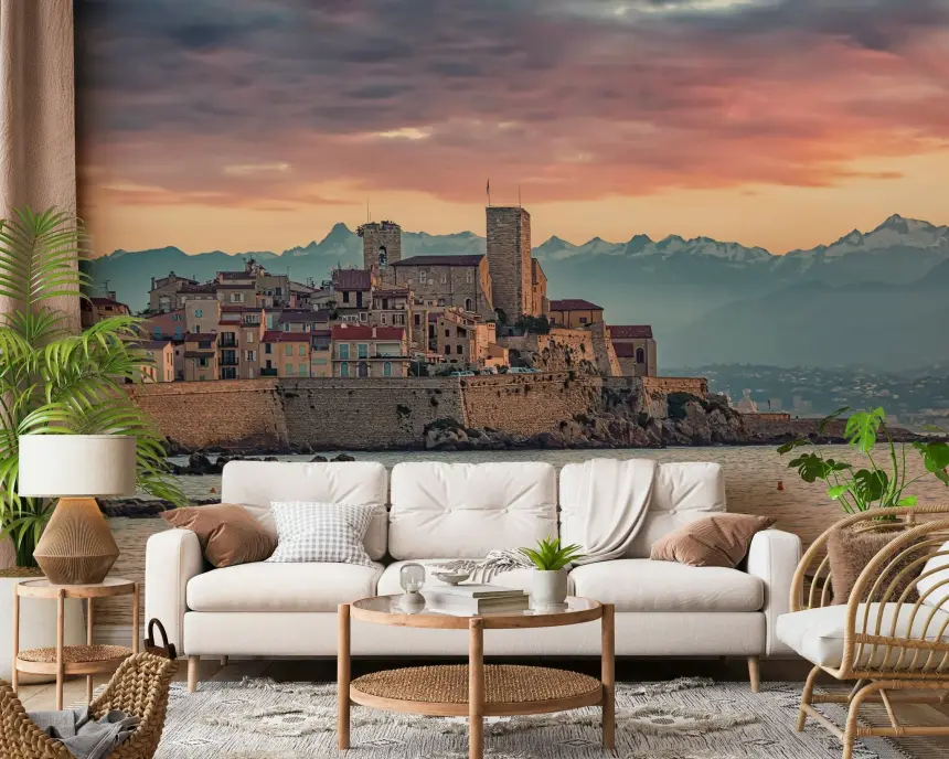 Dusk at Antibes Wall Mural