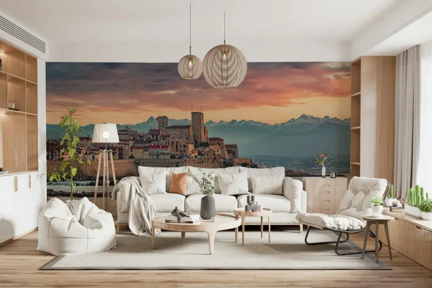 Dusk at Antibes Wall Mural