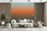 Contemporary Teal Orange Grey Ombre Wall Mural 7