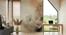 Delicate Grey Floral Outline Wall Mural 7