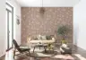 Elegant Dusty Rose Floral Motif Wallpaper 8