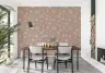 Elegant Dusty Rose Floral Motif Wallpaper 7