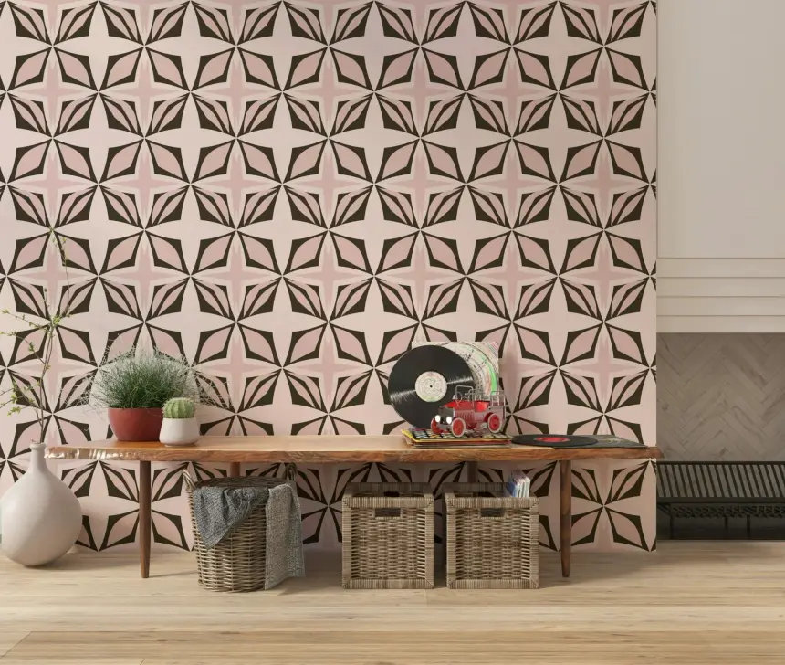 Dusty Rose Design Wallpaper