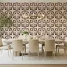 Dusty Rose Geometric Starburst Wallpaper 6