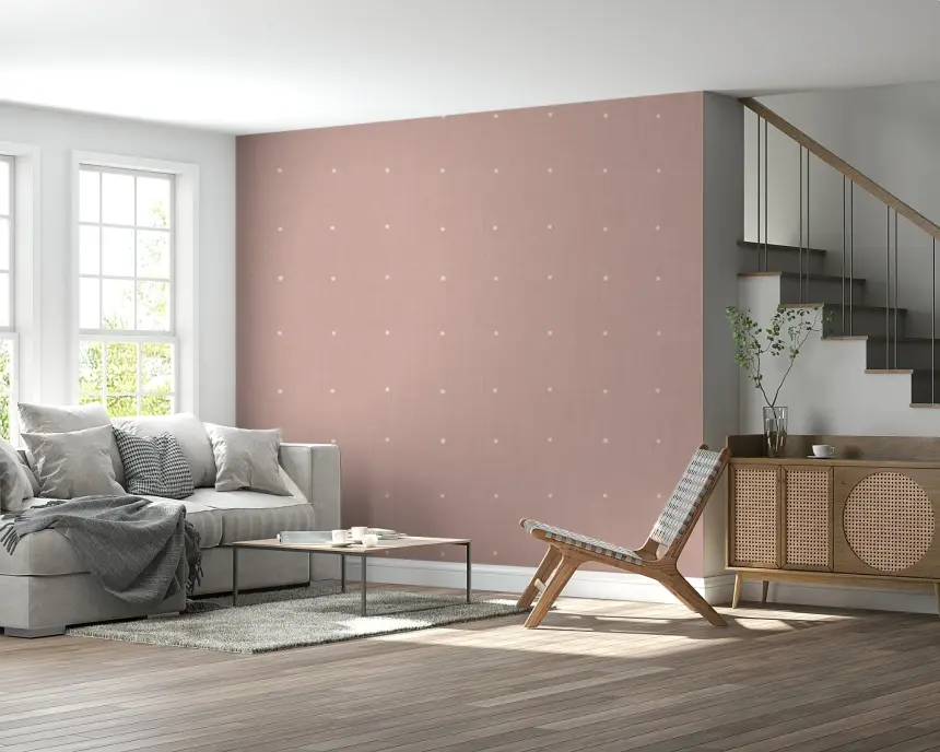 Dusty Rose Grid Wallpaper