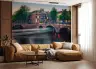 Amsterdam Canal Arched Bridges Evening Light Trails Wallpaper Mural 6