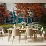 Dutch Village Autumn Scenic Wall Mural 6