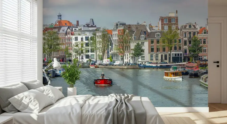 Dutch Waterway Charm Wall Mural