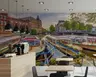 Amsterdam Canal Boats Cityscape Wall Mural 7