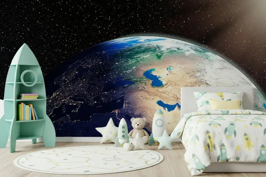 Earth from Space Wall Mural