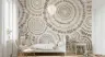 Abstract Brushstroke Concentric Circles Wall Mural 7