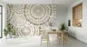 Abstract Brushstroke Concentric Circles Wall Mural 6
