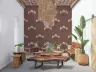 Mughal-Inspired Floral Motif Wallpaper in Terracotta 7