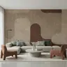Contemporary Earthy Geometric Arc Wall Mural 7